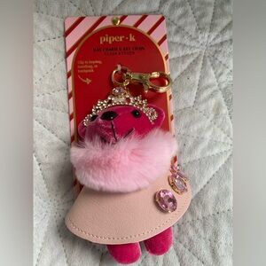 Piper Pink Bear Bag Accessory